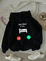 Girls Black Fleece Hoodie