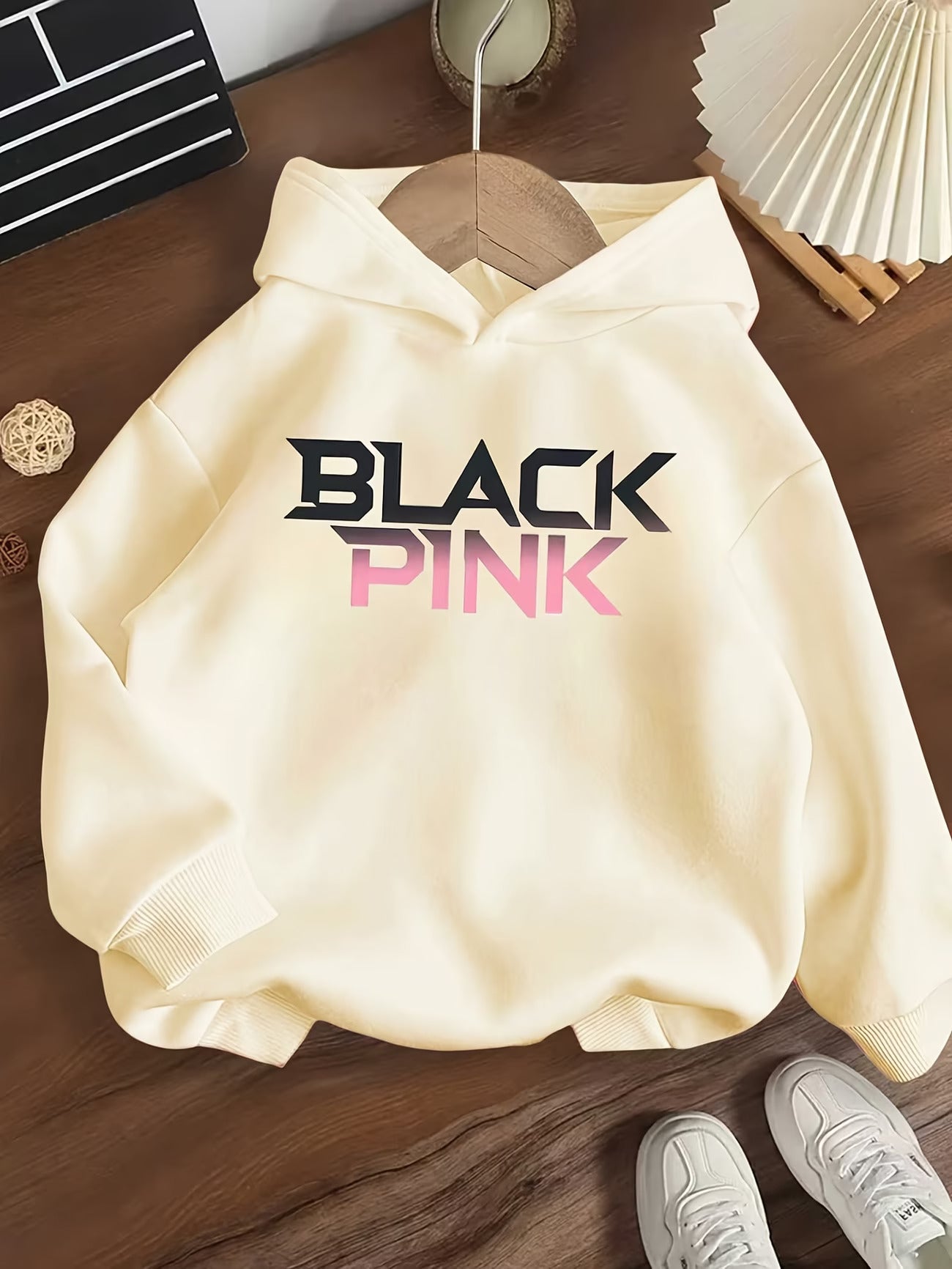 Black Pink Graphic Hoodie