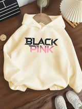 Black Pink Graphic Hoodie